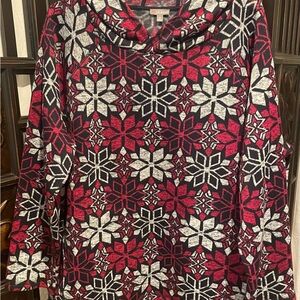 Talbots Snowflake Hoodie/Sweater 3X